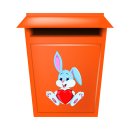 Smile Aufkleber – Hase mit Herz Sticker, wetterfest & UV-beständig