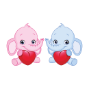 Babyelefant Aufkleber – süßer...