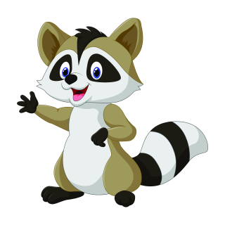 Waschbär Aufkleber – süßer Tier-Sticker für Auto, Wohnwagen & Fenster (20 x 18 cm)