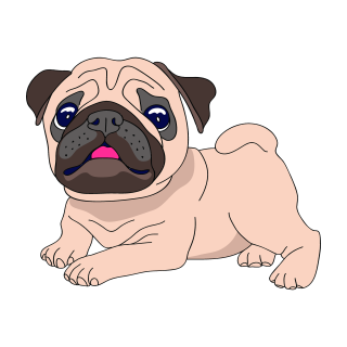 Mops Aufkleber – niedlicher Hundesticker für Auto, Fenster & Co.