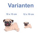 Mops Aufkleber – niedlicher Hundesticker für Auto, Fenster & Co.
