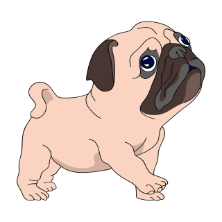 Mops Aufkleber – niedlicher Hundesticker für Auto, Fenster & Co.