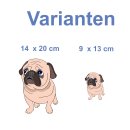 Mops Aufkleber – niedlicher Hunde-Sticker für...