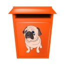 Mops Aufkleber – niedlicher Hunde-Sticker für Auto, Fenster & Co.