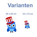 Eule mit Zylinder Aufkleber – lustiger Tier-Sticker...