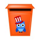 Eule mit Zylinder Aufkleber – lustiger Tier-Sticker für Auto & Fenster