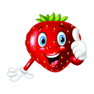 Lustiger Erdbeere Fun Aufkleber – wetterfester Sticker für Auto & Co.