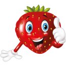 Aufkleber Sticker Erdbeere Obst Sticker für Kinder...