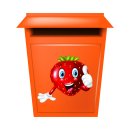 Lustiger Erdbeere Fun Aufkleber – wetterfester Sticker für Auto & Co.