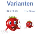 Aufkleber Sticker Erdbeere Obst Sticker für Kinder selbstklebend Autoaufkleber Bild Dekoration Set Car Motorradhelm Caravan Wohnwagen
