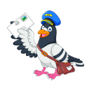 Brieftaube Fun Aufkleber – witziger Vogel-Sticker...