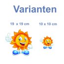 Lustiger Sonne Fun Aufkleber – wetterfester Sticker...