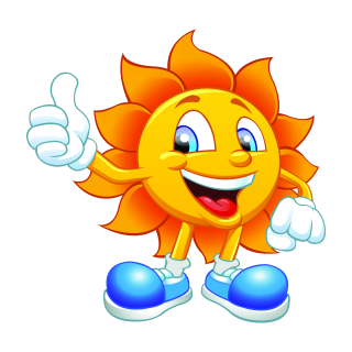 Lustiger Sonne Fun Aufkleber – wetterfester Sticker für Auto, Helm & Co. (19  x 19 cm)