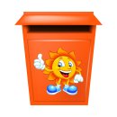 Lustiger Sonne Fun Aufkleber – wetterfester Sticker für Auto, Helm & Co. (19  x 19 cm)