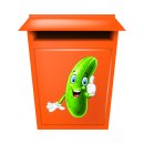 Lustiger Gurke Fun Aufkleber – wetterfester Cartoon-Sticker für Auto & Co. (10 x 12 cm)