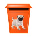 Mops Aufkleber – realistischer Hundesticker für Auto, Fenster & Co.