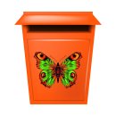 Smile Schmetterling Aufkleber – bunter Sticker für Auto, Fenster & Co.