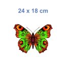 Smile Schmetterling Aufkleber – bunter Sticker für Auto, Fenster & Co. (24 x 18 cm)