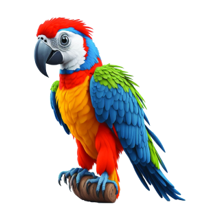 Papagei Aufkleber Smile – bunter, wetterfester Papageien-Sticker von Kleberio