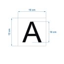 Hochwertige Buchstabenaufkleber wetterfest, selbstklebend, ideal für Innen & Außen – Markenqualität von Kleberio Buchstabe: „A“ (10 cm hoch)