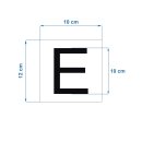 Hochwertige Buchstabenaufkleber wetterfest, selbstklebend, ideal für Innen & Außen – Markenqualität von Kleberio Buchstabe: „E“ (10 cm hoch)