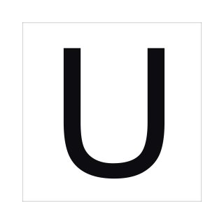 Hochwertige Buchstabenaufkleber wetterfest, selbstklebend, ideal für Innen & Außen – Markenqualität von Kleberio Buchstabe: „U“ (10 cm hoch)