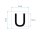 Hochwertige Buchstabenaufkleber wetterfest, selbstklebend, ideal für Innen & Außen – Markenqualität von Kleberio Buchstabe: „U“ (10 cm hoch)