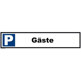 Parkplatzschild - Gäste - Verbotsschild Parkverbot 52 x 11 cm Parkverbotsschild Verkehrs Schilder einfahrt freihalten parken verboten