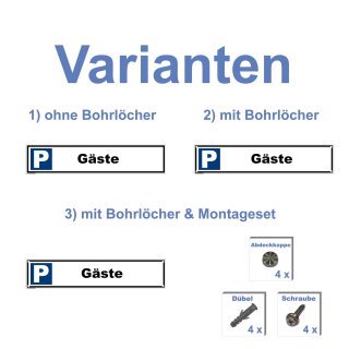 Parkplatzschild - Gäste - Verbotsschild Parkverbot