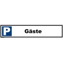 Parkplatzschild - Gäste - 52 x 11 cm Parkverbotsschild parken verboten Einfahrt freihalten Privatparkplatz