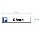 Parkplatzschild - Gäste - 52 x 11 cm Parkverbotsschild parken verboten Einfahrt freihalten Privatparkplatz