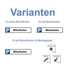 Parkplatzschild - Mitarbeiter - 52 x 11 cm gelocht Parkverbotsschild parken verboten Einfahrt freihalten Privatparkplatz