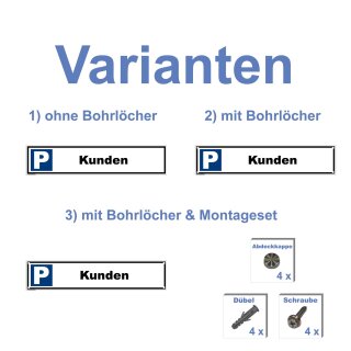 Parkplatzschild - Kunden - Verbotsschild Parkverbot