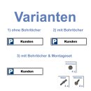 Parkplatzschild - Kunden - 52 x 11 cm gelocht Parkverbotsschild parken verboten Einfahrt freihalten Privatparkplatz