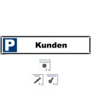 Parkplatzschild - Kunden - Verbotsschild Parkverbot 52 x 11 cm Parkverbotsschild Verkehrs Schilder einfahrt freihalten parken verboten