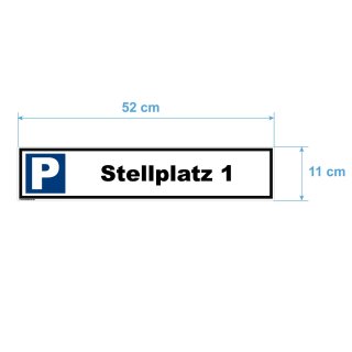 Parkplatzschild - Stellplatz 1 - Verbotsschild Parkverbot