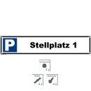Parkplatzschild - Stellplatz 1 - Verbotsschild Parkverbot 52 x 11 cm Parkverbotsschild Verkehrs Schilder einfahrt freihalten parken verboten