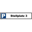 Parkplatzschild - Stellplatz 3 - 52 x 11 cm Parkverbotsschild parken verboten Einfahrt freihalten