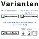 Parkplatzschild - Firma - 52 x 11 cm gelocht & Kit Parkverbotsschild parken verboten Einfahrt freihalten Privatparkplatz