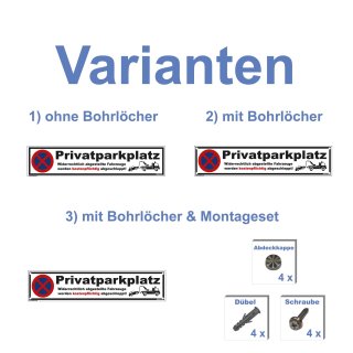 Parkplatzschild - Privatparkplatz - Verbotsschild Parkverbot