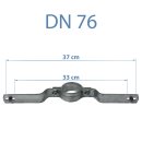 Rohrschelle DN76 (Bohrlochabstand 350mm) verzinkt für Rundrohr 76mm Rohrschelle für Schilderbefestigung