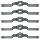 Rohrschelle DN76 verzinkt – für 76 mm Rundrohr mit 500 mm Bohrlochabstand (5 Stück)