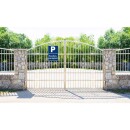 Parkplatzschild - Kundenparkplatz - 40 x 60 cm Verbotsschild Parkverbot Parkverbotsschild Verkehrs-Schilder Einfahrt freihalten parken verboten