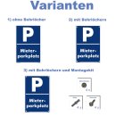 Verbotsschild Parkverbot - Mieterparkplatz - Warnhinweis