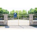 Parkplatzschild - Mieterparkplatz - 30 x 45 cm gelocht Verbotsschild Parkverbot Parkverbotsschild Einfahrt freihalten parken verboten