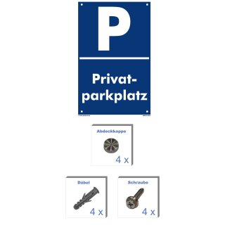 Verbotsschild Parkverbot - Gäste - Warnhinweis 20 x 30 cm gelocht & Kit