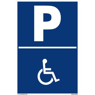 Verbotsschild Parkverbot - Behindertenparkplatz - Warnhinweis