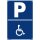 Verbotsschild Parkverbot - Behindertenparkplatz - Warnhinweis 30 x 45 cm gelocht