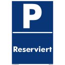 Verbotsschild Parkverbot - Reserviert - Warnhinweis