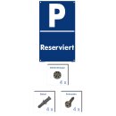 Verbotsschild Parkverbot - Reserviert - Warnhinweis 20 x 30 cm gelocht & Kit
